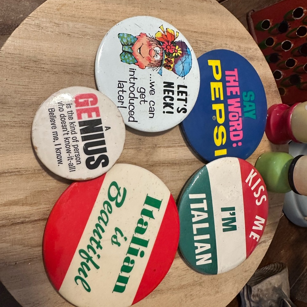 Vintage Button Pin Collection